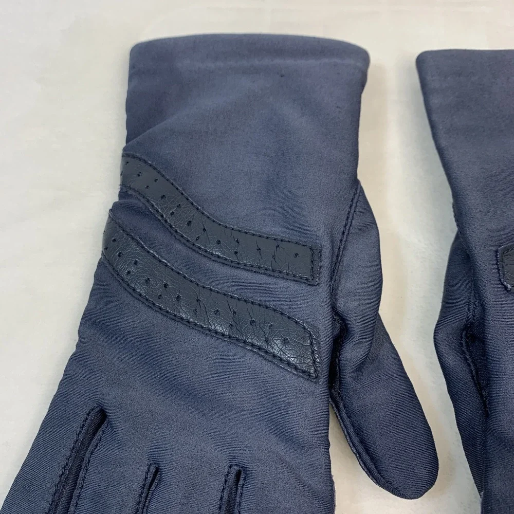 VTG‎ L'EGGS SHEER ENERGY Comfy Stretch Nylon Blue Driving Casual Gloves One Size